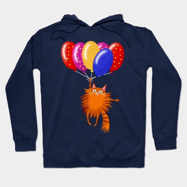 The Cat Balloonist Hoodie by Scratch